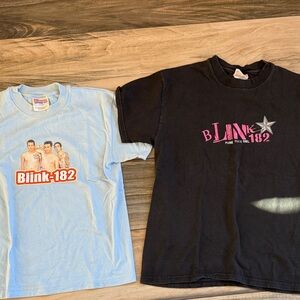 Two vintage 90’s Blink 182 girls t-shirts